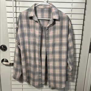 Plaid Button-Up Shirt